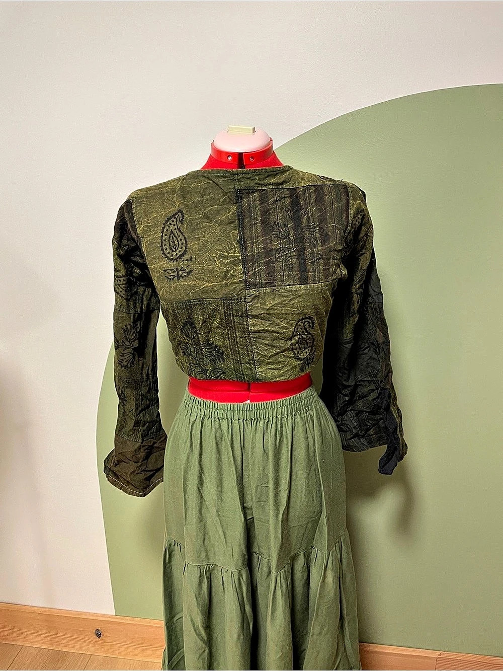 CUTE THINGS PATCHWORK WRAP TOP - Picture 4 of 8
